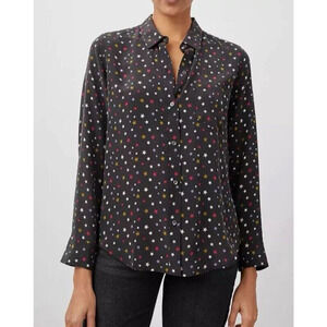 Rails Kate Silk Rainbow Stars Shirt Women's Size Small Button Down Designer Soft